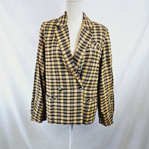 Free People We the Free Plaid Blazer X-small - Picture 1 of 11